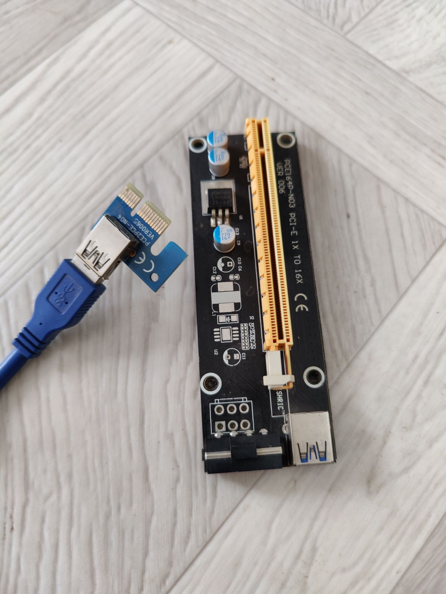 Райзер pci-e x1 to x16 molex