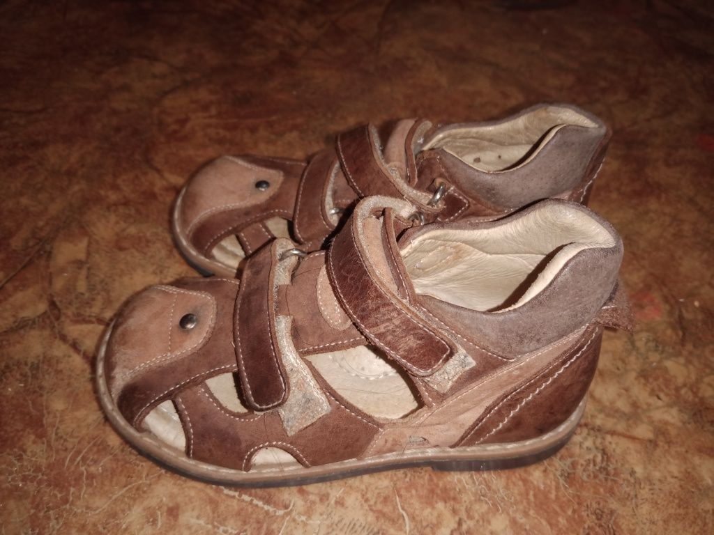 Детские ортопедические кожаные сандали