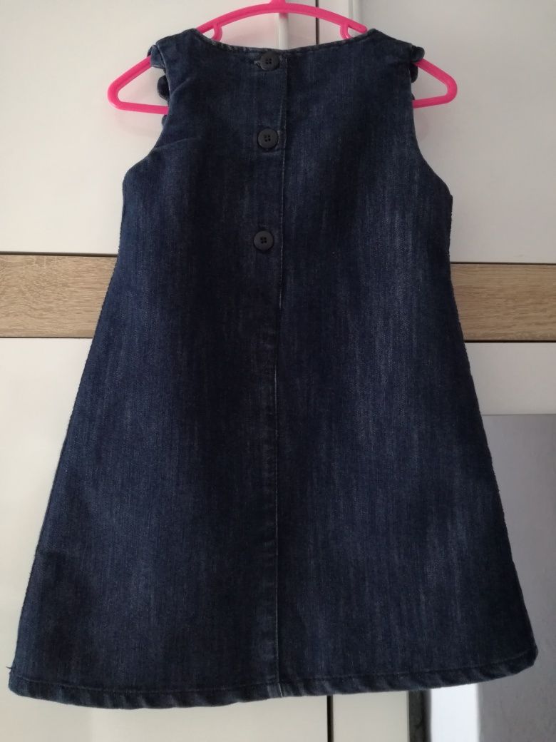 Śliczna sukienka jeansowa dla dziewczynki NEXT, rozmiar 92