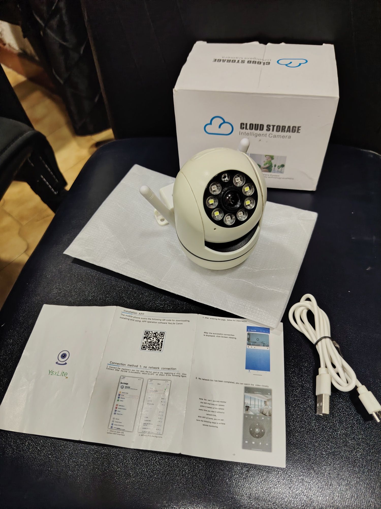 20€ câmara de vigilância WiFi marca Ysxlite para conectar ao telemóvel
