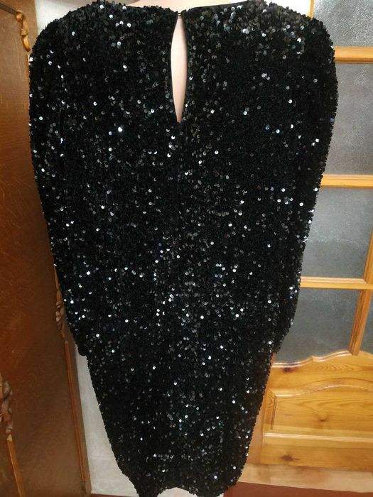 Чорна оксамитова сукня з лелітками H&M плюс сайз XL 52-54 розмір