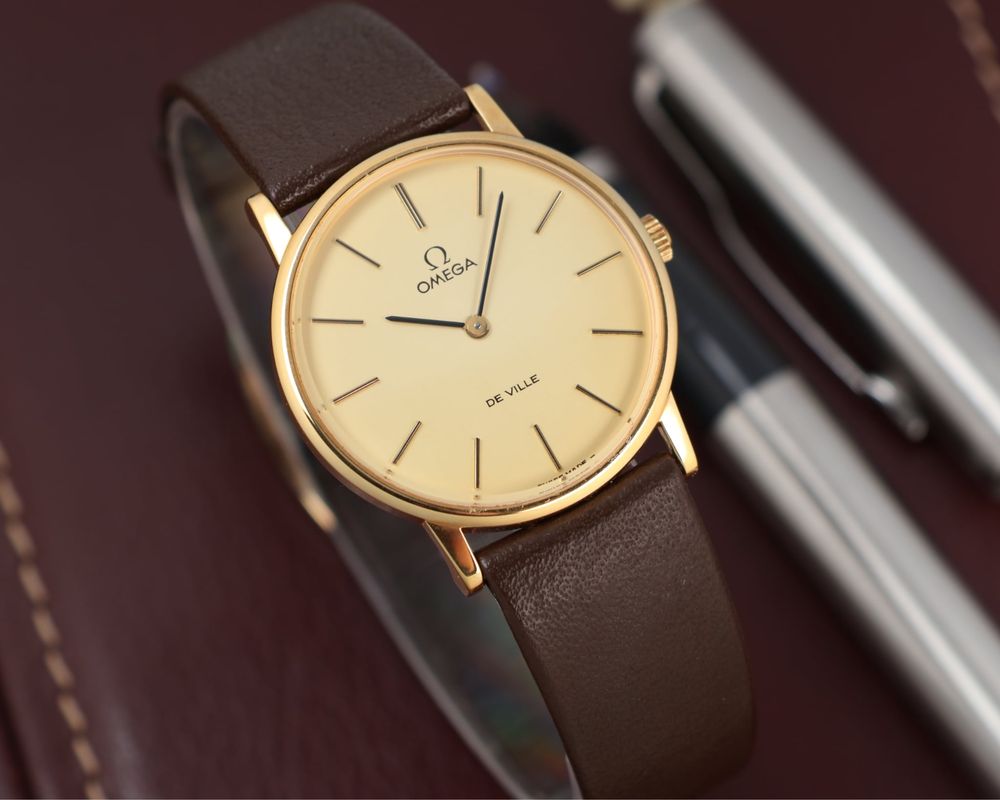 Zegarek meski Omega deville pozlacany piekny