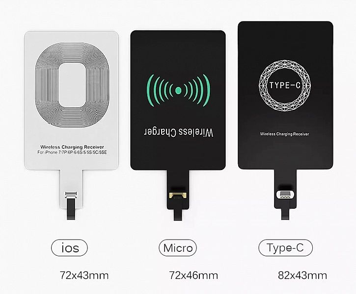 Indukcyjny Adapter Qi Lightning Usb-c micro Usb B