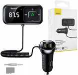 Baseus Transmiter FM Bluetooth AUX/SD 2xUSB Głośnomówiący Sklep Wwa