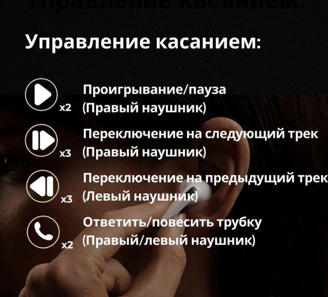 Bluetooth Навушники HOCO EW05 Plus Вакумні ANC / Шумопоглинання