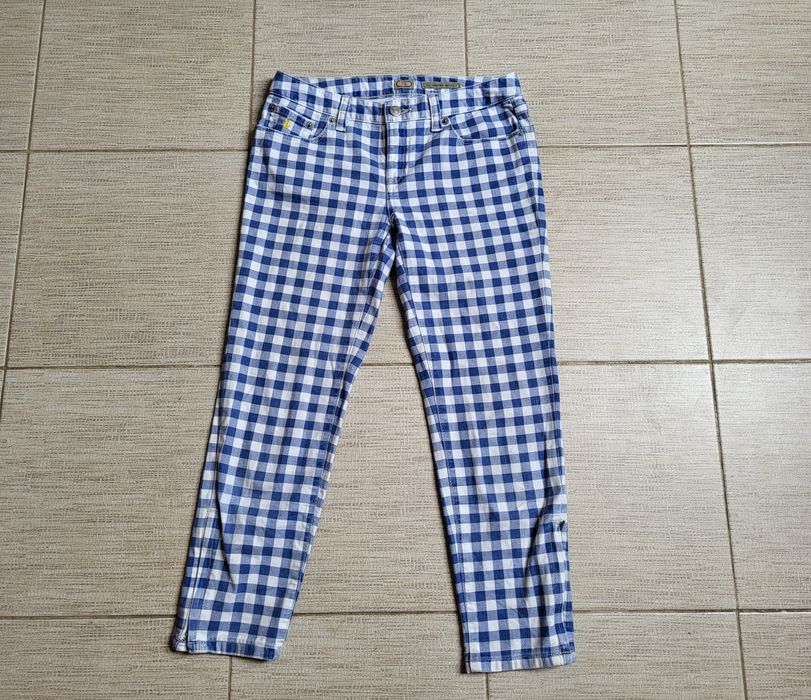 jeansy w kratkę do kostek skinny Ralph Lauren 146-152