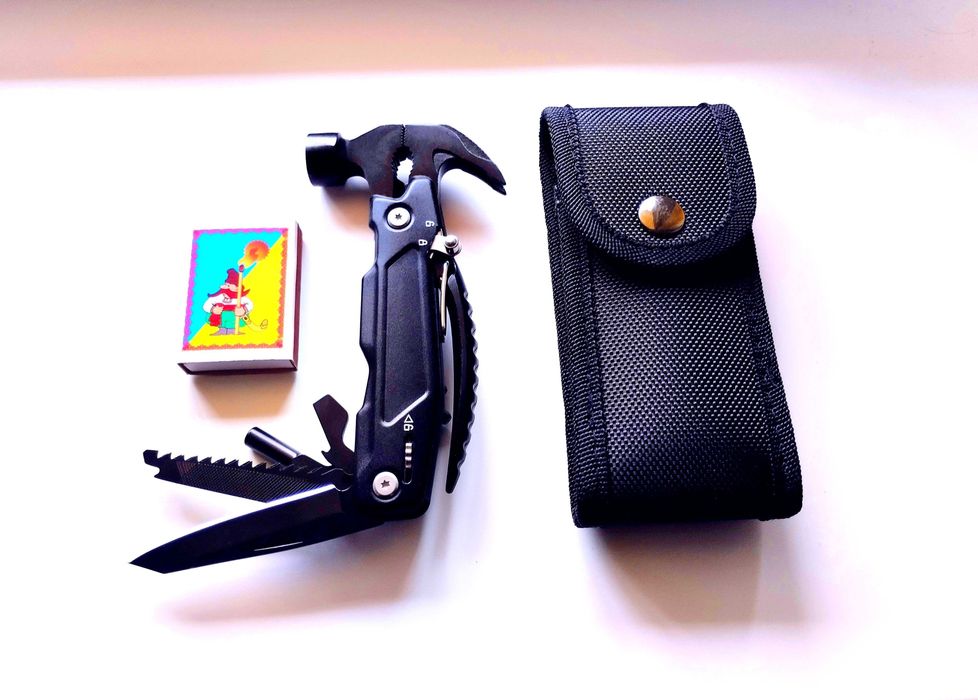 Фірмовий мультитул 14-в-1 з молотком та гвоздодером