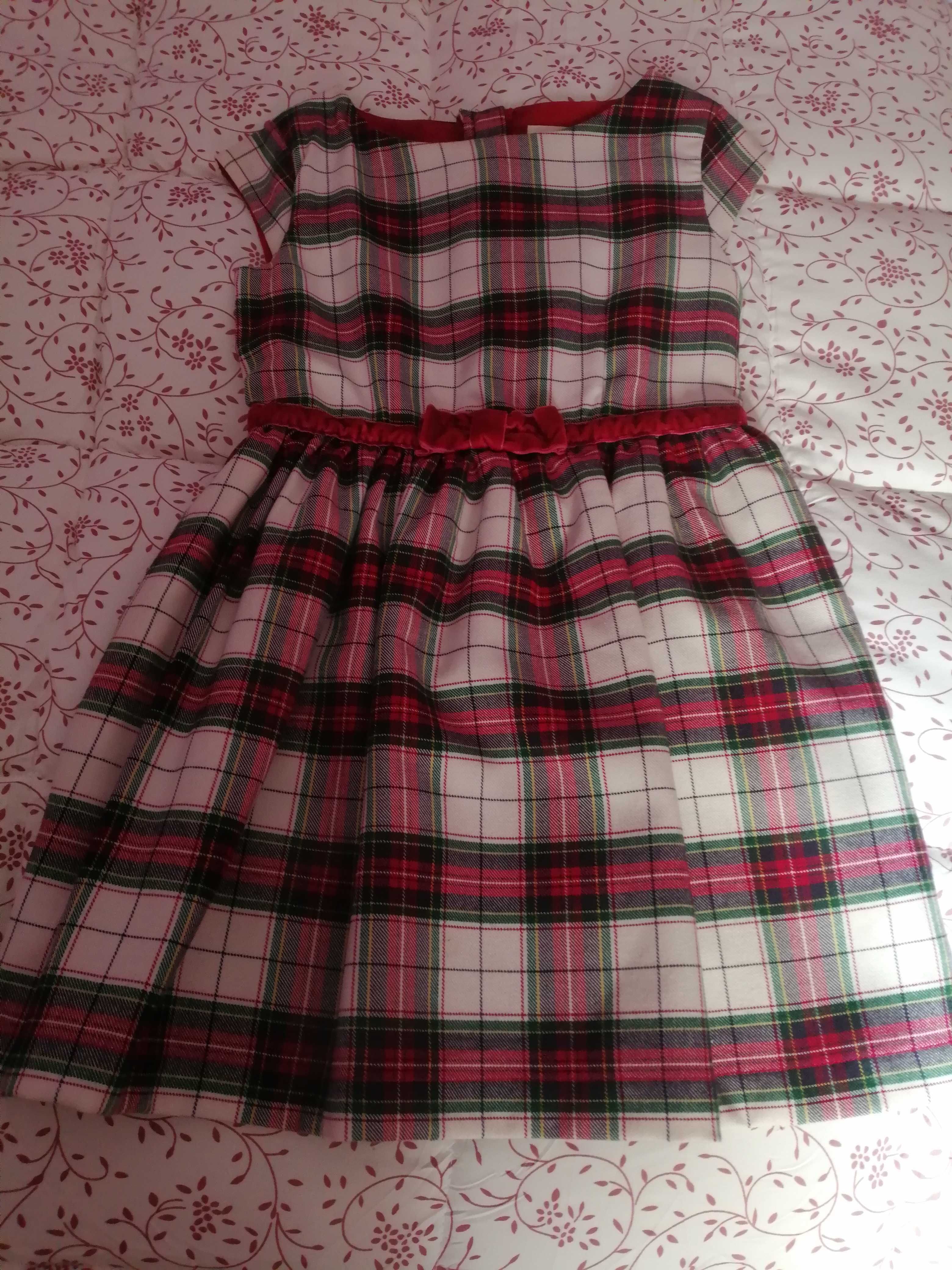 Vestido xadrez 6-7 H&M novo!