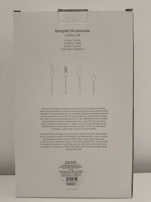 Komplet sztućców - srebrne home&you