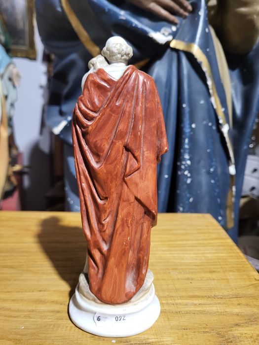 Stara figurka Święty Józef opiekun Jezusa biskwit