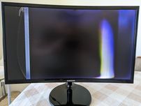 Монітор вигнутий Samsung 24" LC24F390FHIXCI - розбита матриця