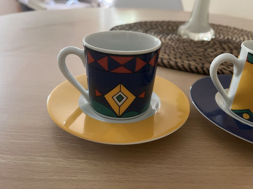 3 filiżanki porcelanowe Kahla Germany - vintage, old, fajans