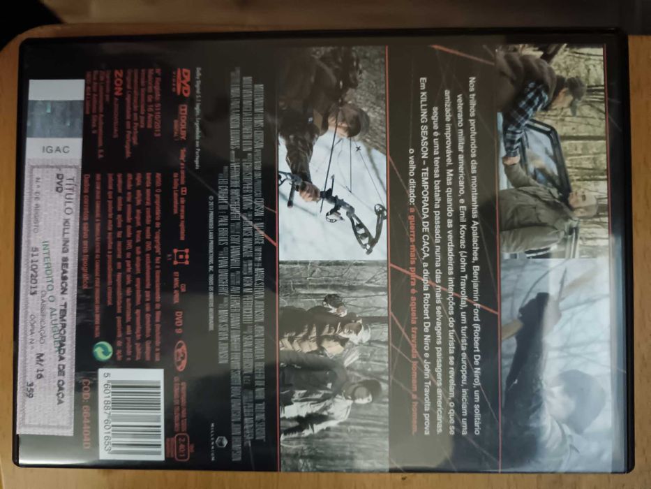 filme dvd original - killing season - temporada de caca