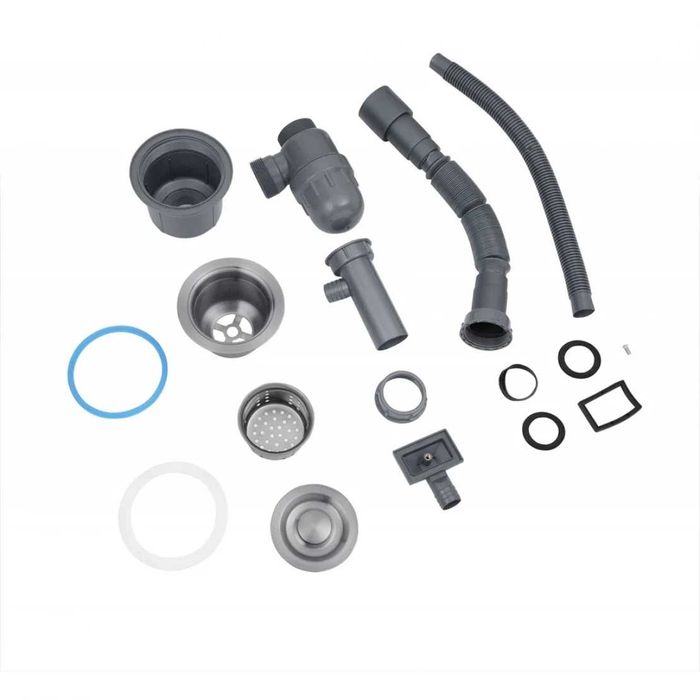 Мойка для кухни Lidz 5050 серая и смеситель для кухни Lidz Aria 015F