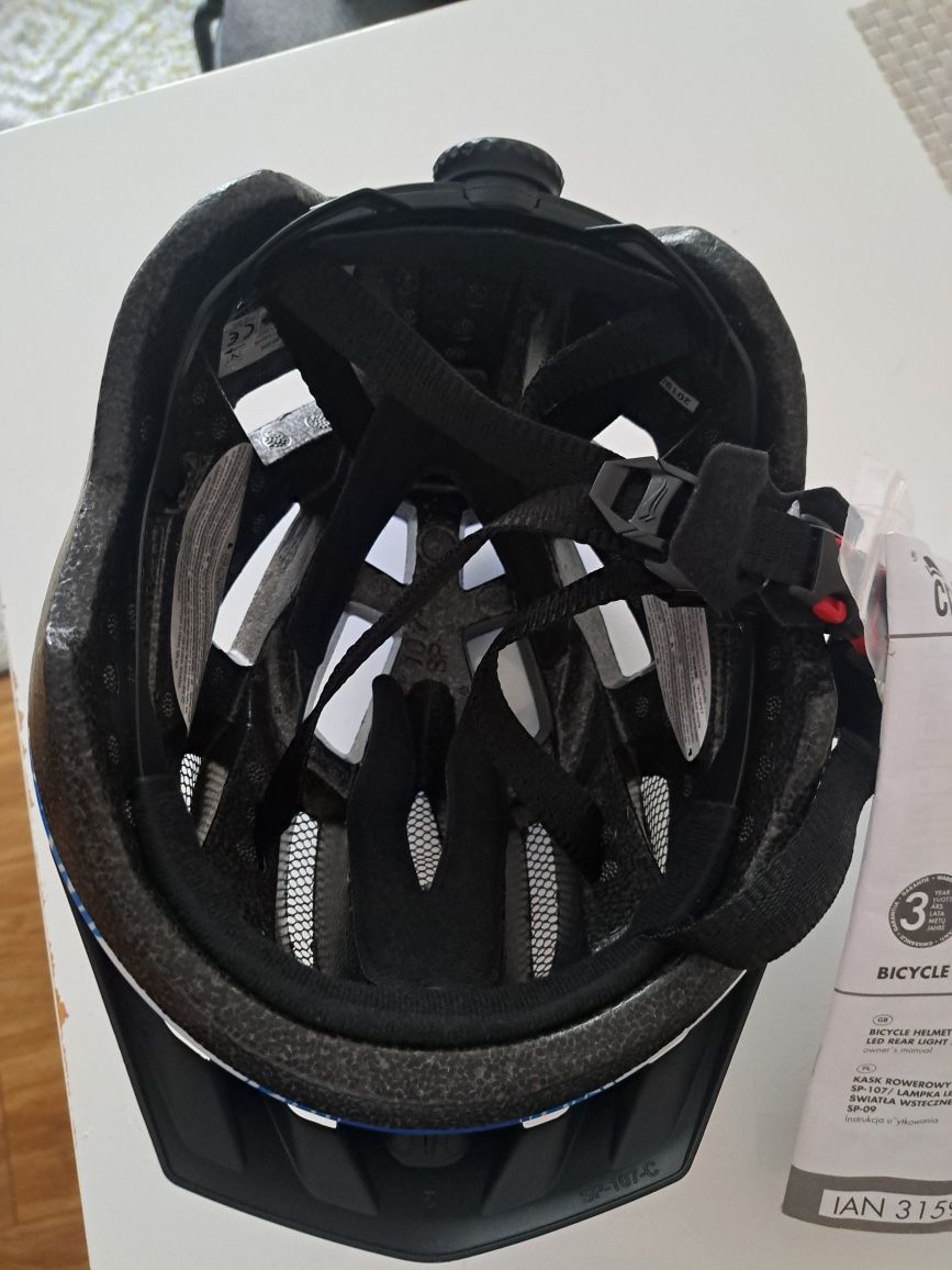 Kask dziecięcy Crivit z lampką nowy