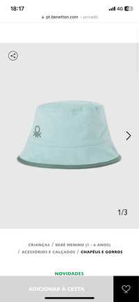 Chapeu Benetton reversivel