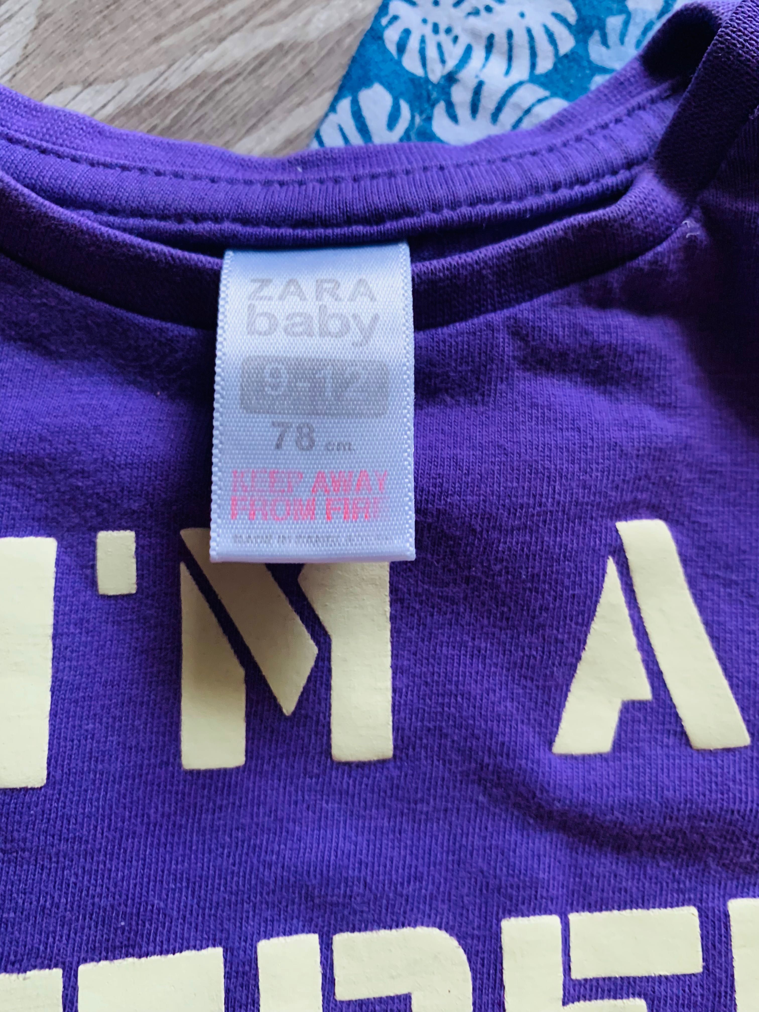 2 Koszulki niemowlęce ZARA I H&M rozm. 74 ZA DARMO