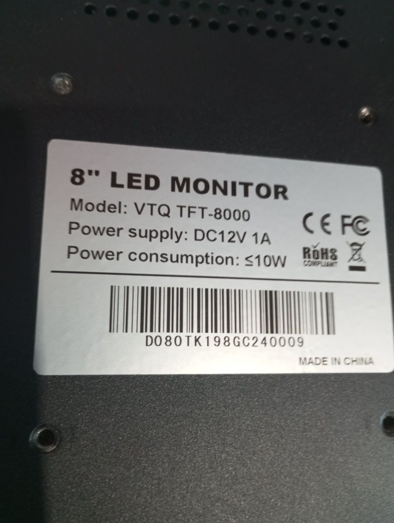 Monitor przemysłowy 8 cali