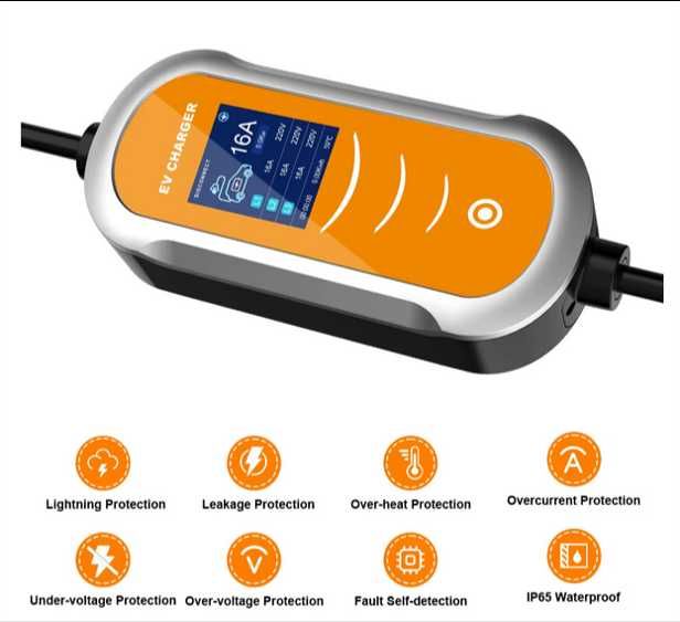 Carregador Portátil 11 kw - 16A -Tipo 2 - Eletricos e Hibridos