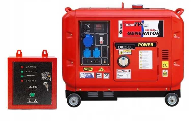 Generator agregat prądotwórczy SDG9000S 1F ATS 9,5KVA 230V 1F ATS