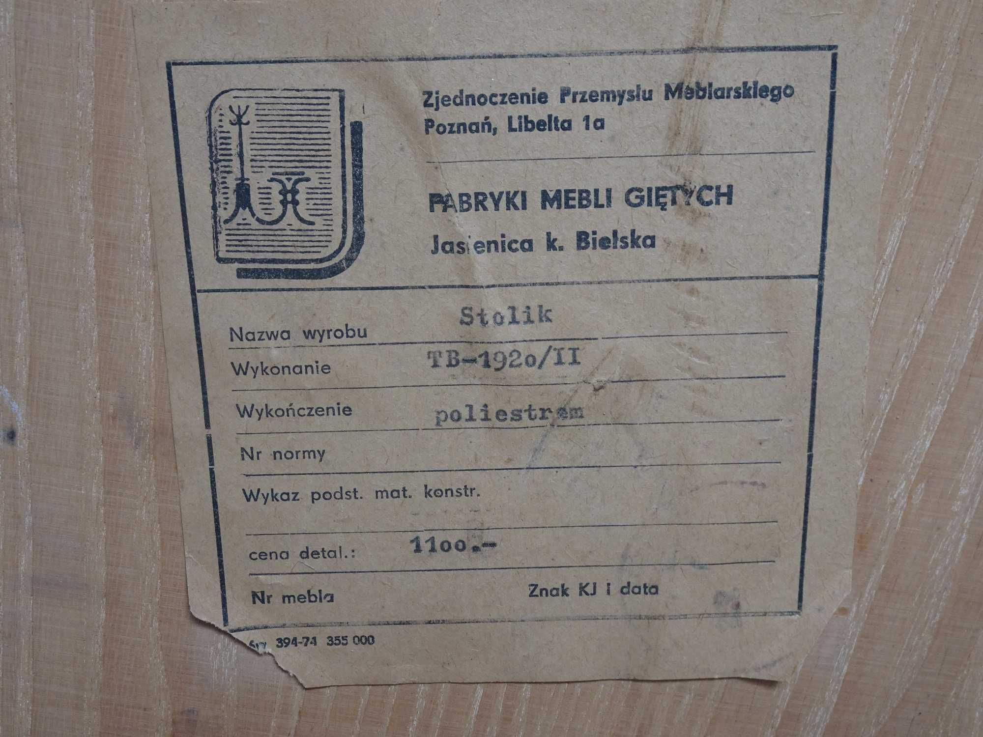 Drewniany stół - Fabryka Mebli Giętych Jasienica Typ BT-192o/2