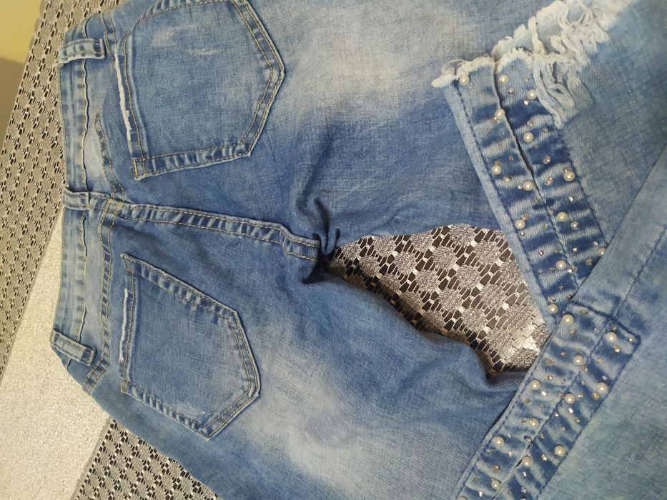 Spodnie jeansowe, jasny jeans r S