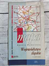 Mapa drogowo-administracyjna Województwo Śląskie