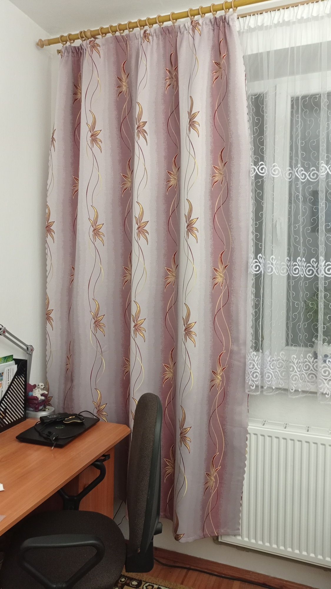 Штори 1,50*2,43 дорога тканина, ламбрекен