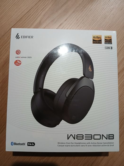 Słuchawki nauszne bezprzewodowe Edifier W830NB ANC czarne