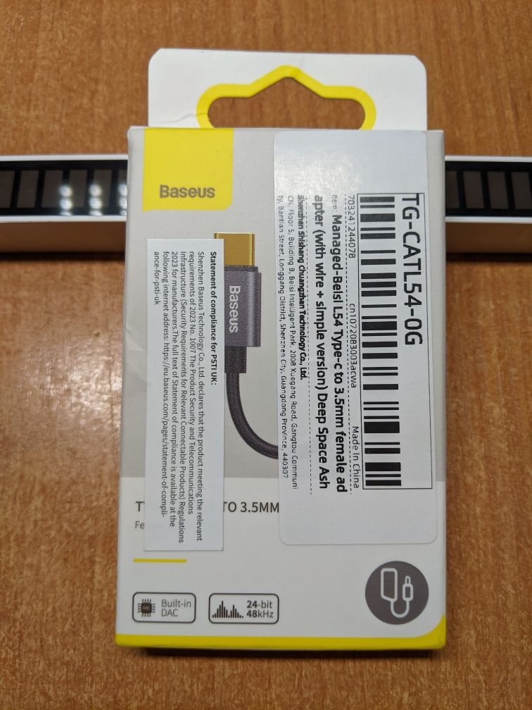 Baceus DAC 24-Bit 48kHz (цап, підсилювач, перехідник, USB-C- Jack 3.5)