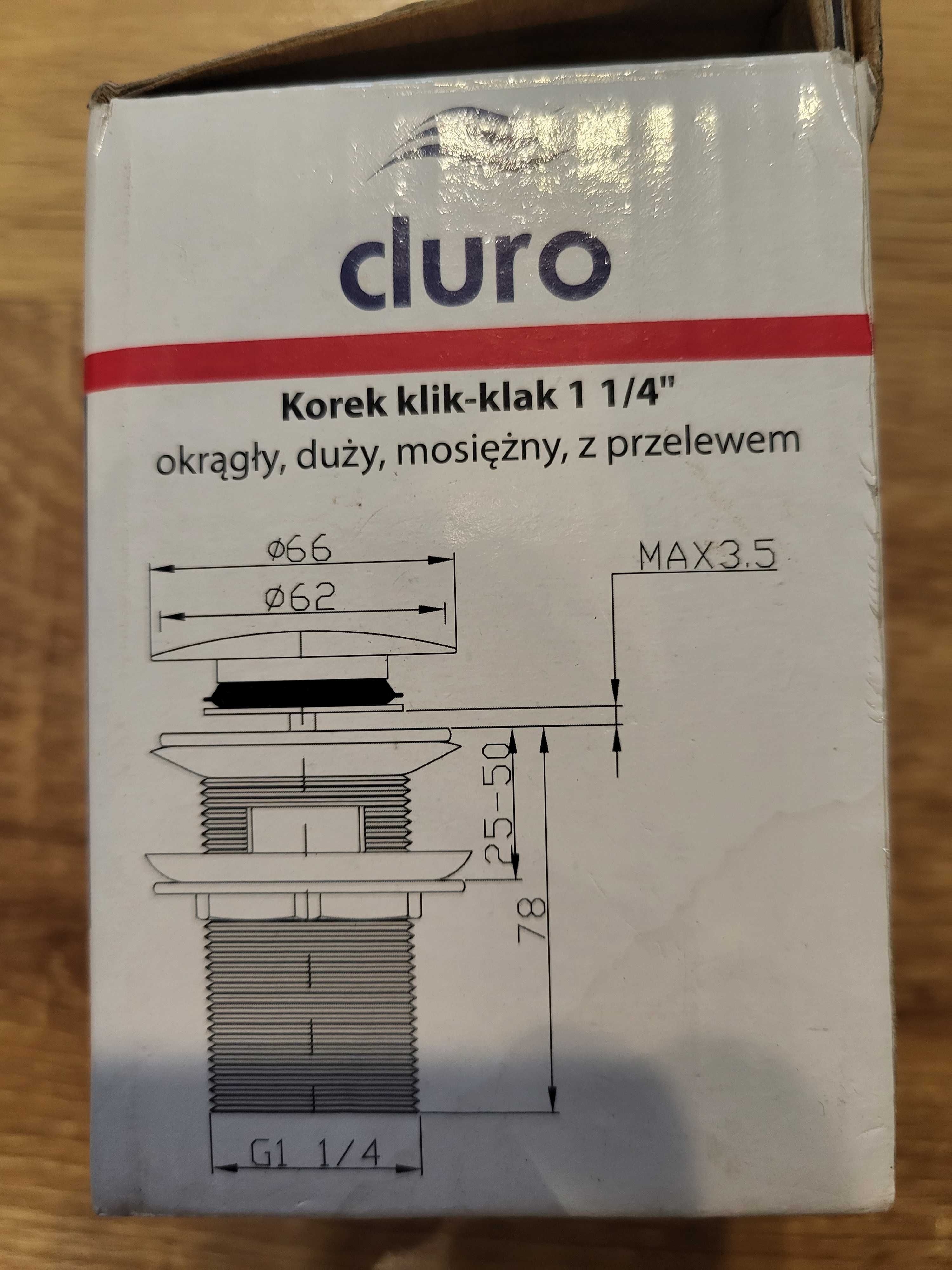 Korek do umywalki Klik-Klak 1 1/4" Cluro