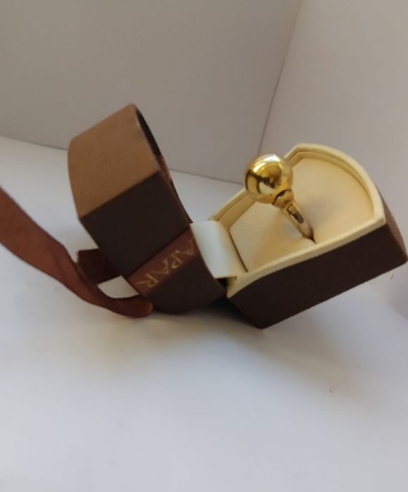 Pierścionek złota kulka olbrzymi rozmiar 20