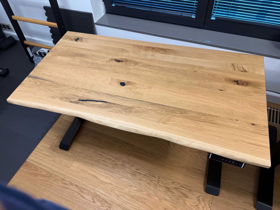 Biurko elektryczne MotionDesk, dębowy blat, 140x70