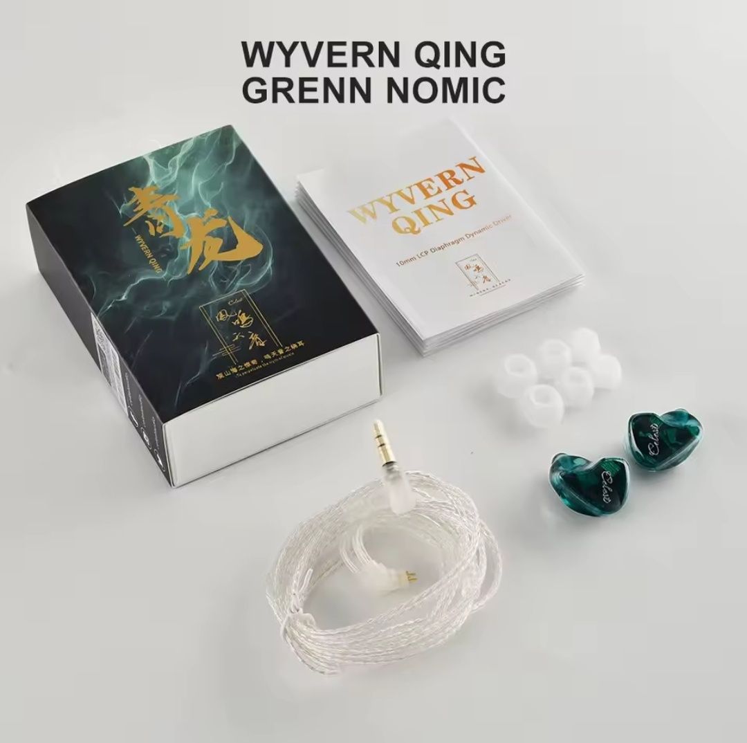 Kinera Celest Wyvern Qing słuchawki IEM niebieskie/zielone Nowe folia