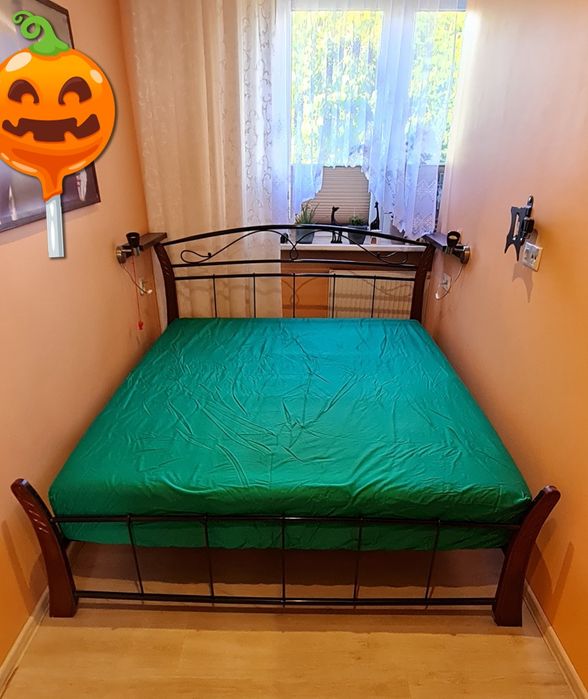 Łóżko metalowe IKEA wraz z materacem 160×200