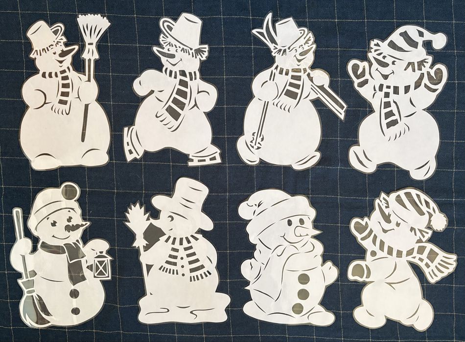 8 bałwanków dekoracje zimowe do szkoły przedszkola