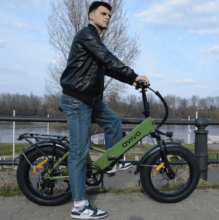 Rower elektryczny Ovivo Neo C1 Pro - składak, fatbike, koła 20"