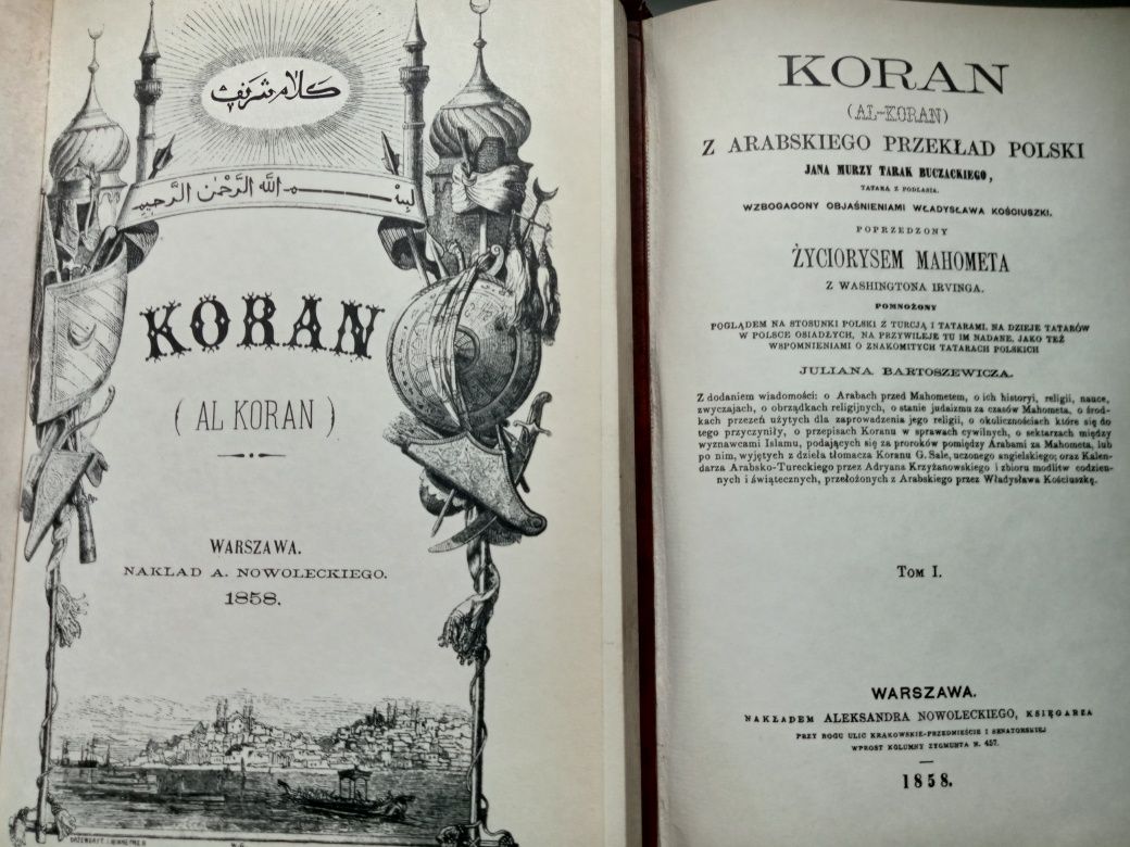 Koran (Al-koran) 2 tomy reprint 1858 r - Buczyński
