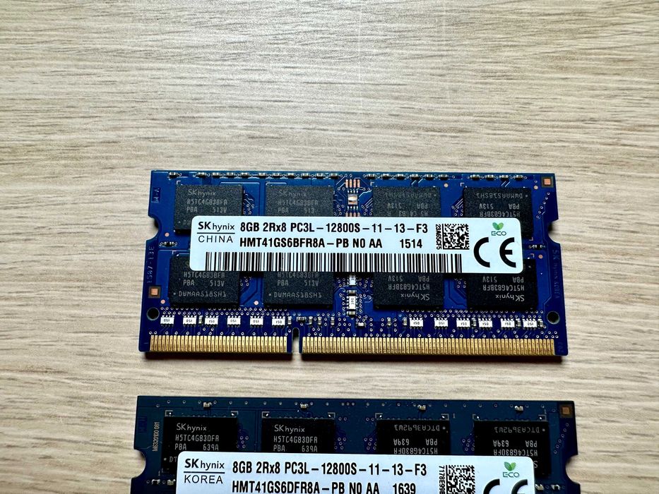 RAM Hynix 16GB DDR3L PC3L 12800S 11 13 F3 (2x8GB) – sprawna, testowana