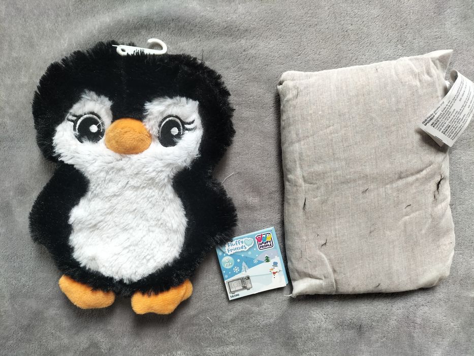 Mały uroczy termofor maskotka pingwinek dla dziecka Fluffy Friends