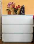 Cômoda MALM da IKEA – 3 Gavetas, Branco, 80x78 cm | Bom Estado