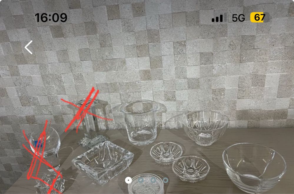 Varias pecas cristal Atlantis
