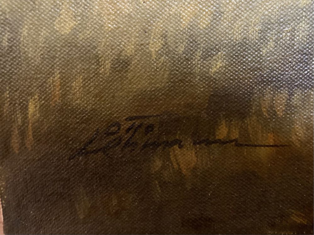 Obraz olejny malowany płótnie „ brzozy na rozstaju dróg”  80 x 60 cm