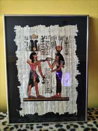 Sprzedam obrazek na papirusie egipskim - B. LADNY ! NOWY !!! Okazja !