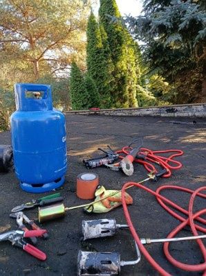 Papa termozgrzewalna, naprawa dachów, usługi dekarskie, rynny