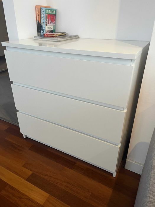 Komoda IKEA MALM, 3 szuflady, biały, 80x78 cm