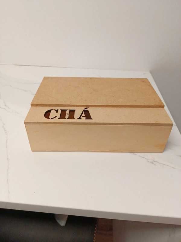 Caixa de chá em madeira