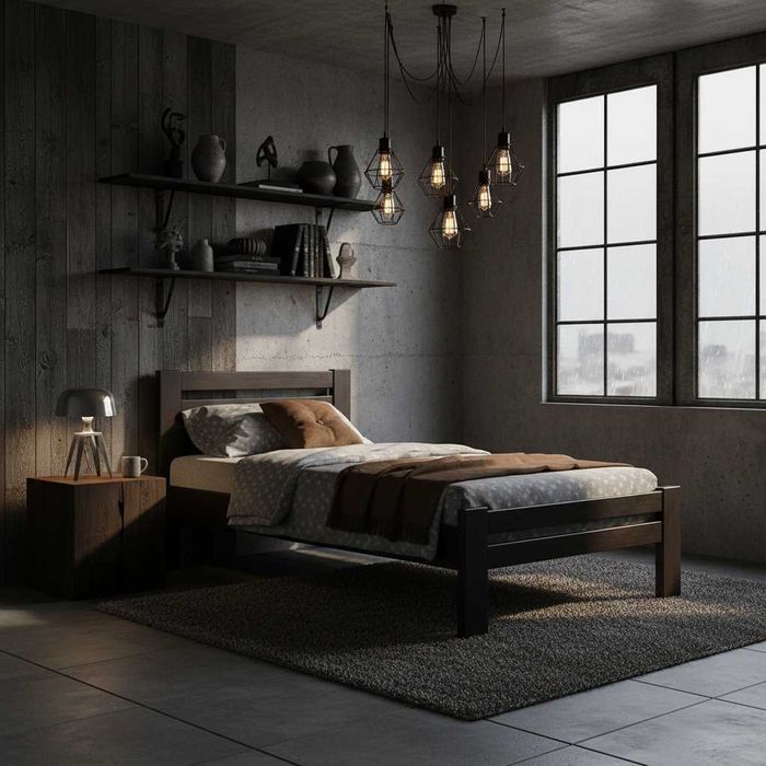 Кровать "Алекс" 90×200 Натуральное дерево