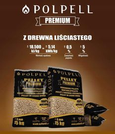 Pellet dębowo-bukowy Premium 18,5MJ Paleta 1050kg - Dostawa w cenie