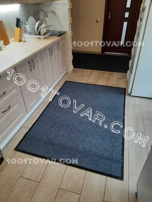 Коврик придверный грязезащитный с резиновым кантом 120х80 см.
